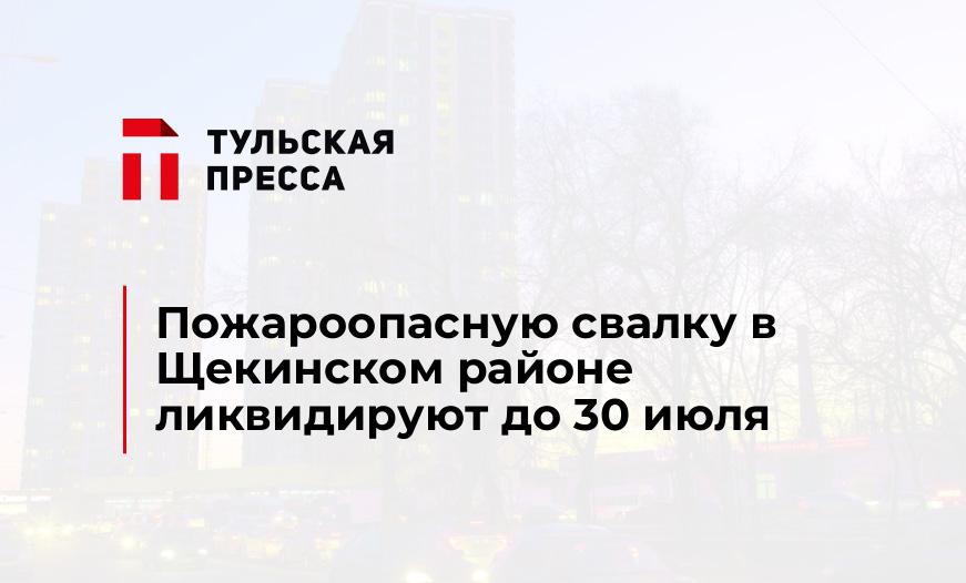 Пожароопасную свалку в Щекинском районе ликвидируют до 30 июля