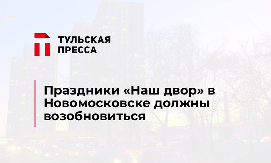 Праздники "Наш двор" в Новомосковске должны возобновиться