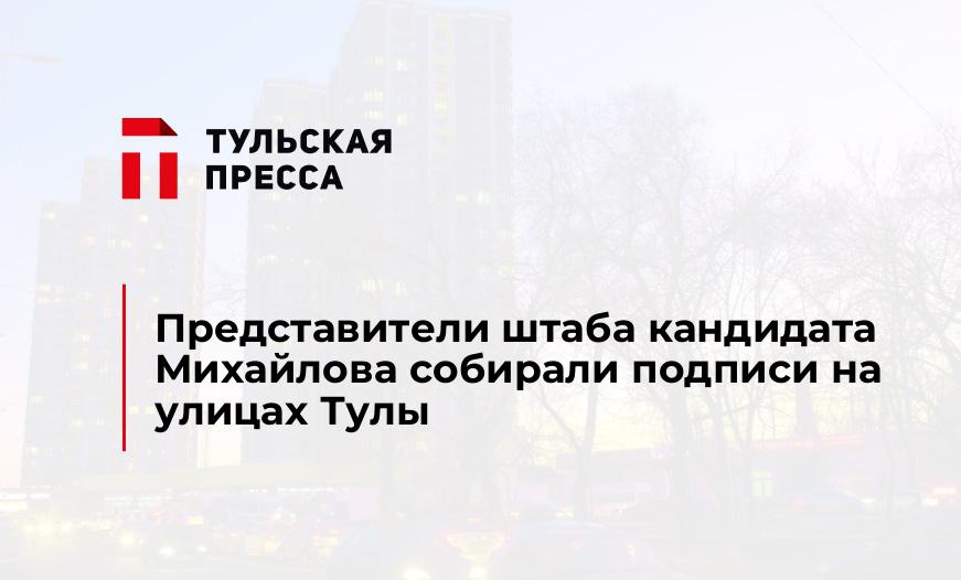 Представители штаба кандидата Михайлова собирали подписи на улицах Тулы