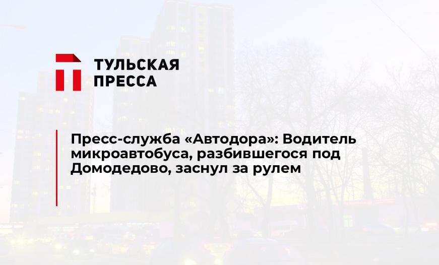 Пресс-служба "Автодора": Водитель микроавтобуса, разбившегося под Домодедово, заснул за рулем