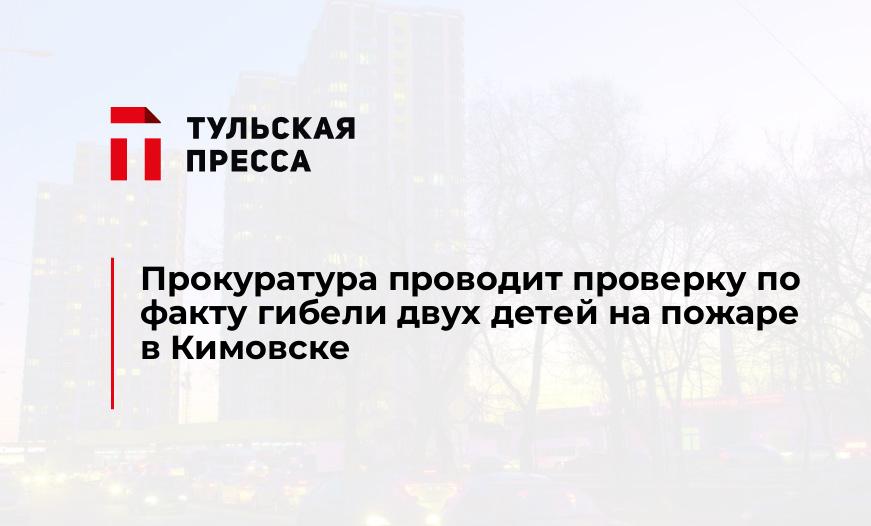 Прокуратура проводит проверку по факту гибели двух детей на пожаре в Кимовске