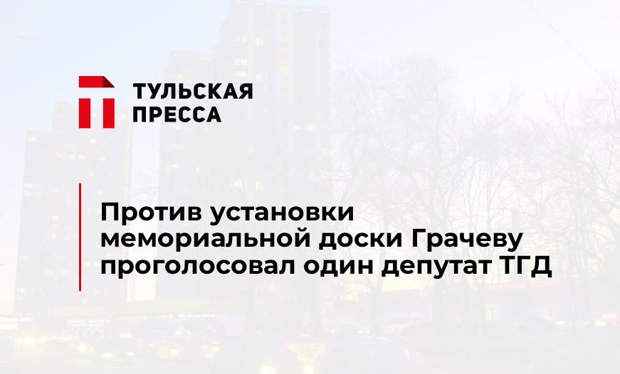 Против установки мемориальной доски Грачеву проголосовал один депутат ТГД