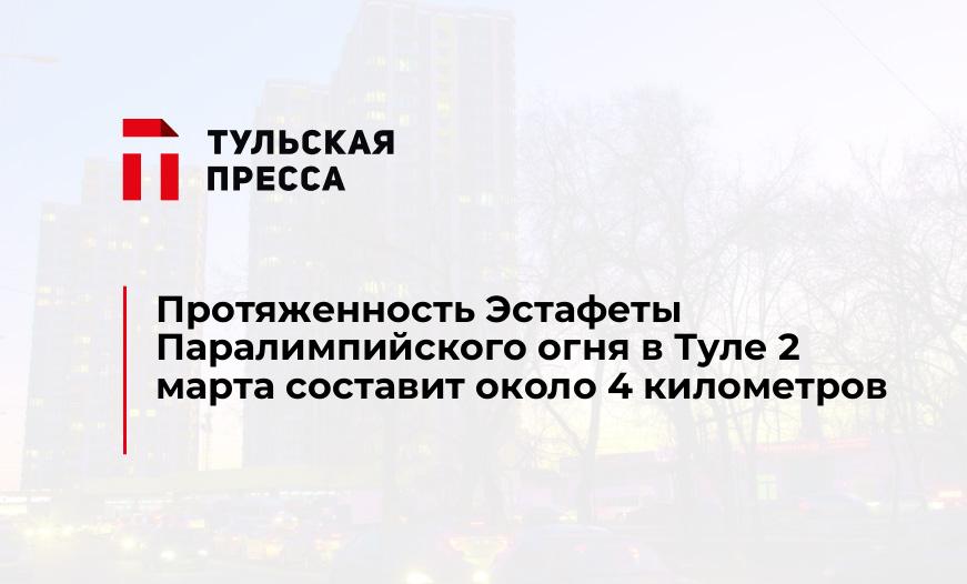 Протяженность Эстафеты Паралимпийского огня в Туле 2 марта составит около 4 километров