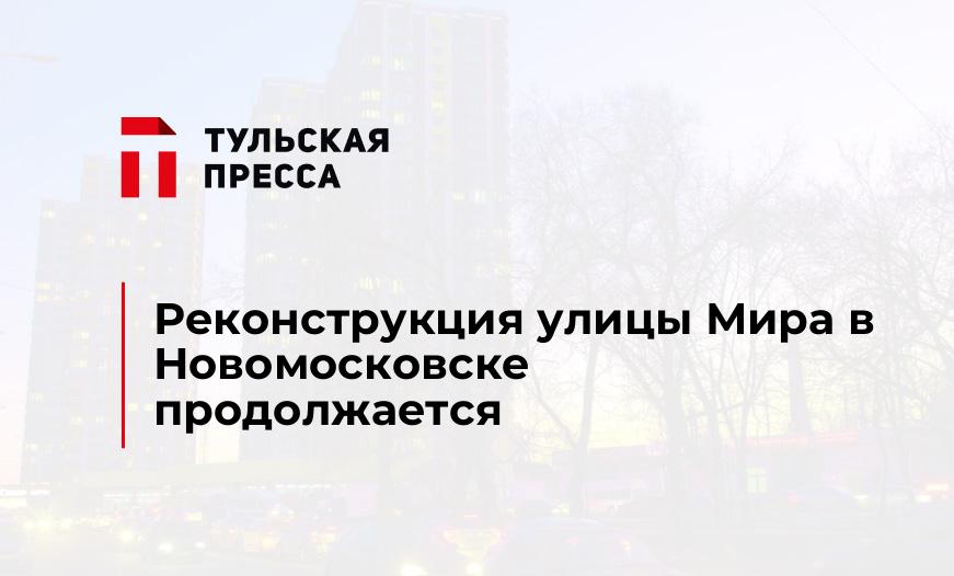 Реконструкция улицы Мира в Новомосковске продолжается