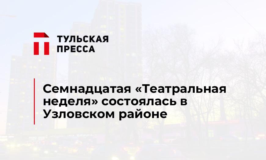 Семнадцатая «Театральная неделя» состоялась в Узловском районе