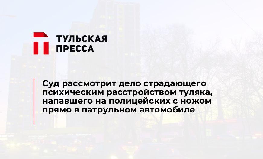 Суд рассмотрит дело страдающего психическим расстройством туляка, напавшего на полицейских с ножом прямо в патрульном автомобиле