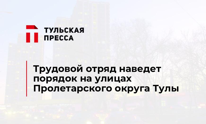 Трудовой отряд наведет порядок на улицах Пролетарского округа Тулы