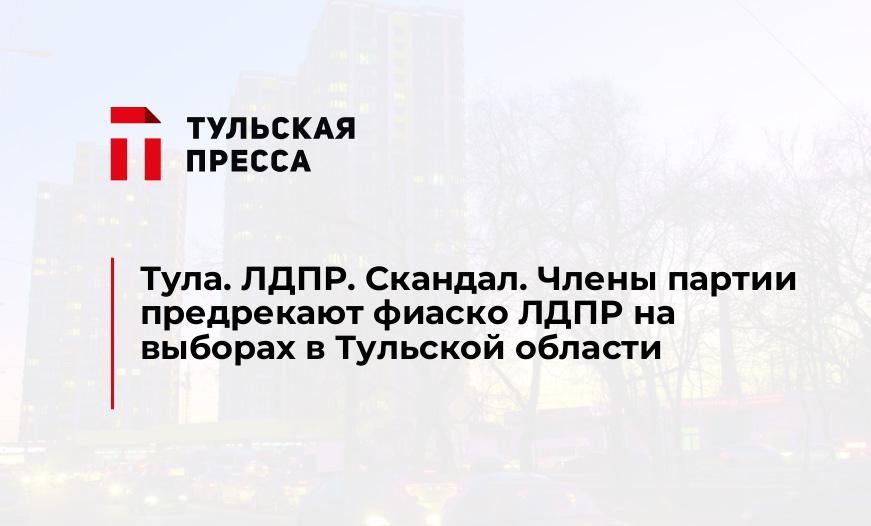Тула. ЛДПР. Скандал. Члены партии предрекают фиаско ЛДПР на выборах в Тульской области