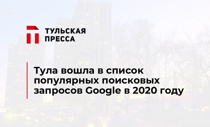 Тула вошла в список популярных поисковых запросов Google в 2020 году