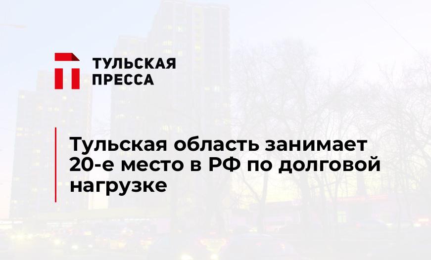 Тульская область занимает 20-е место в РФ по долговой нагрузке