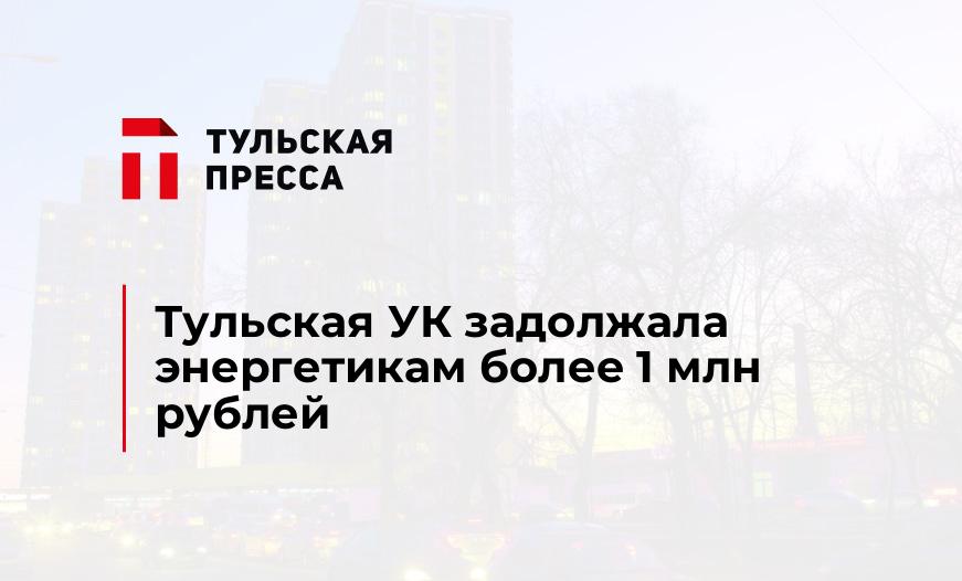Тульская УК задолжала энергетикам более 1 млн рублей