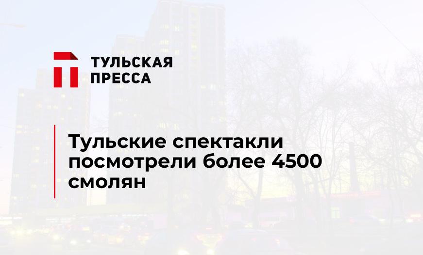 Тульские спектакли посмотрели более 4500 смолян