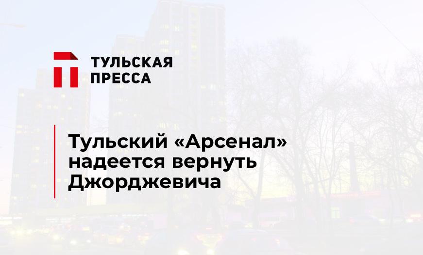 Тульский "Арсенал" надеется вернуть Джорджевича