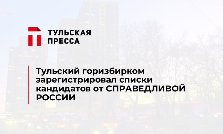 Тульский горизбирком зарегистрировал списки кандидатов от СПРАВЕДЛИВОЙ РОССИИ