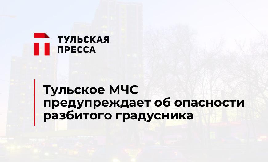 Тульское МЧС предупреждает об опасности разбитого градусника