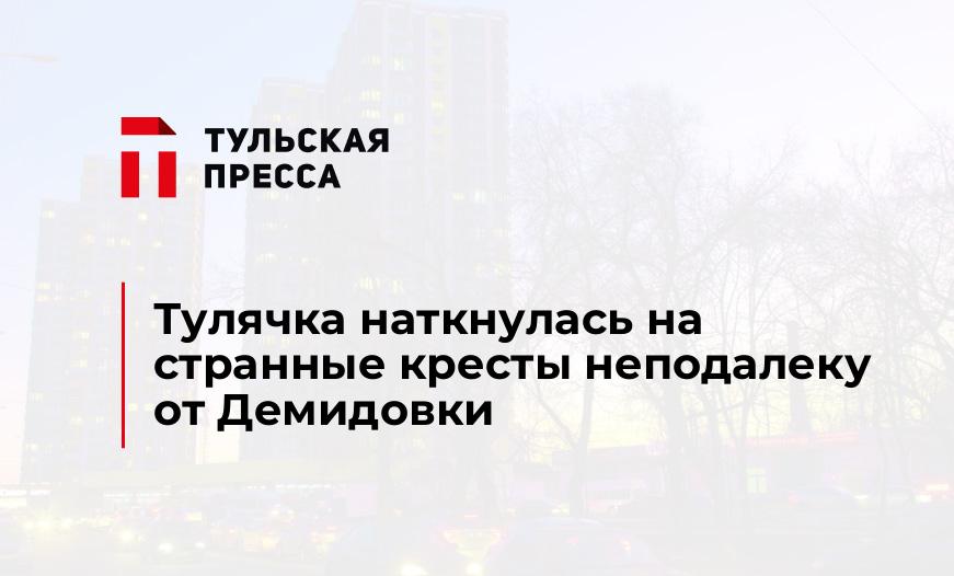 Тулячка наткнулась на странные кресты неподалеку от Демидовки