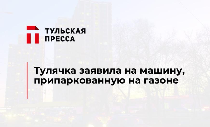 Тулячка заявила на машину, припаркованную на газоне