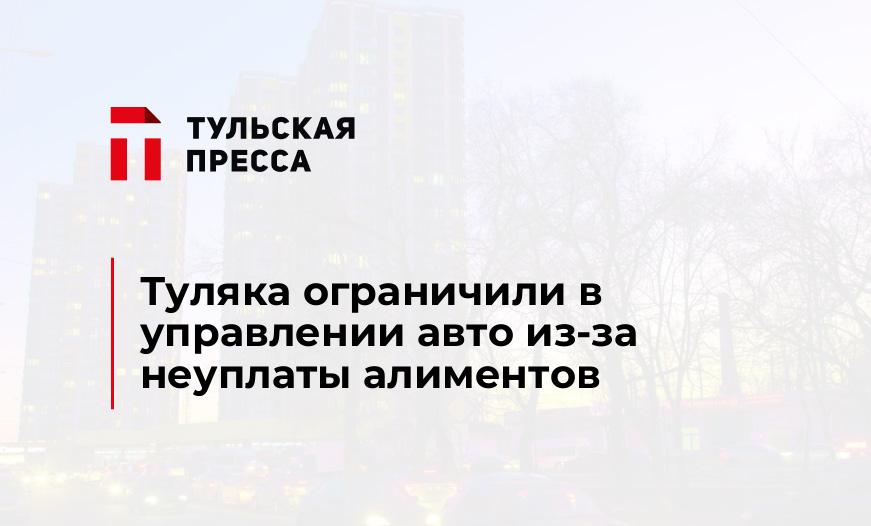 Туляка ограничили в управлении авто из-за неуплаты алиментов