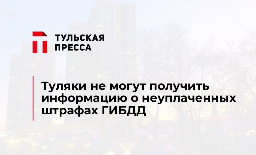 Туляки не могут получить информацию о неуплаченных штрафах ГИБДД