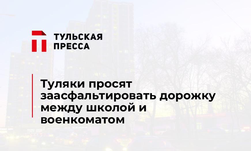 Туляки просят заасфальтировать дорожку между школой и военкоматом