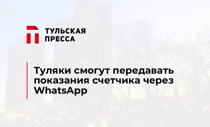 Туляки смогут передавать показания счетчика через WhatsApp