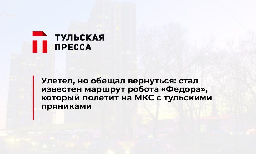 Улетел, но обещал вернуться: стал известен маршрут робота "Федора", который полетит на МКС с тульскими пряниками