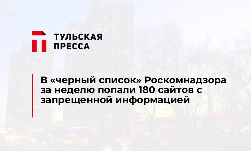 В "черный список" Роскомнадзора за неделю попали 180 сайтов с запрещенной информацией