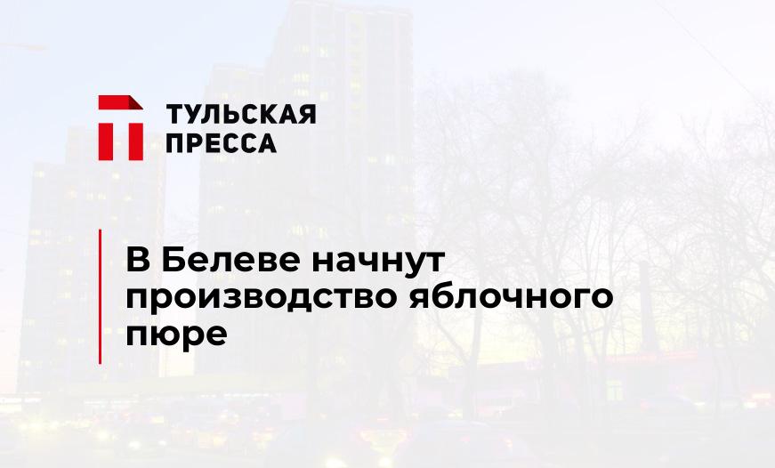 В Белеве начнут производство яблочного пюре