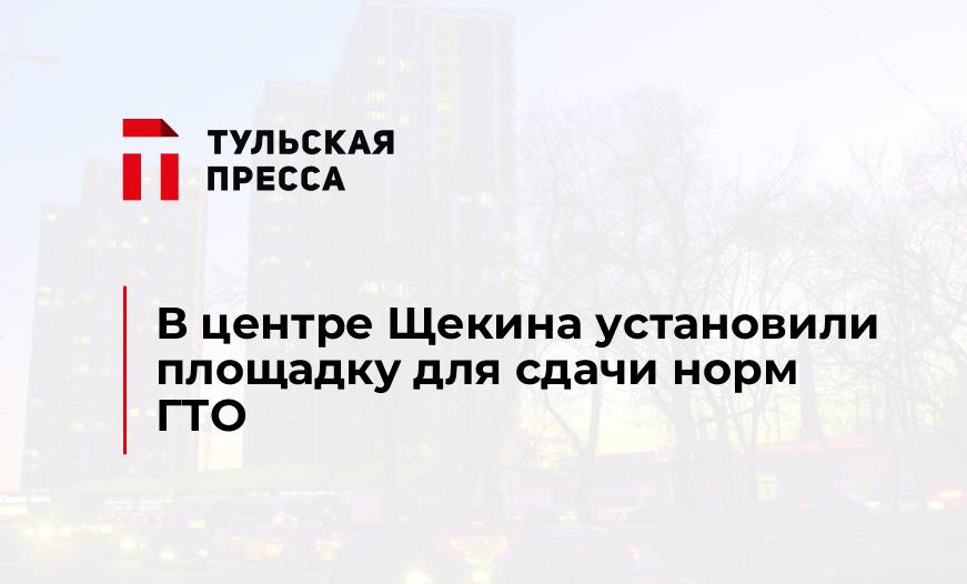 В центре Щекина установили площадку для сдачи норм ГТО