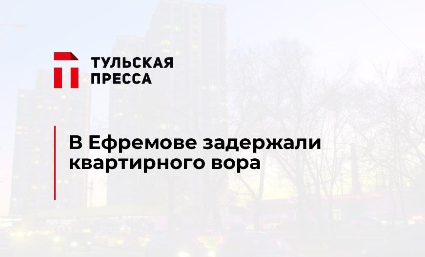 В Ефремове задержали квартирного вора