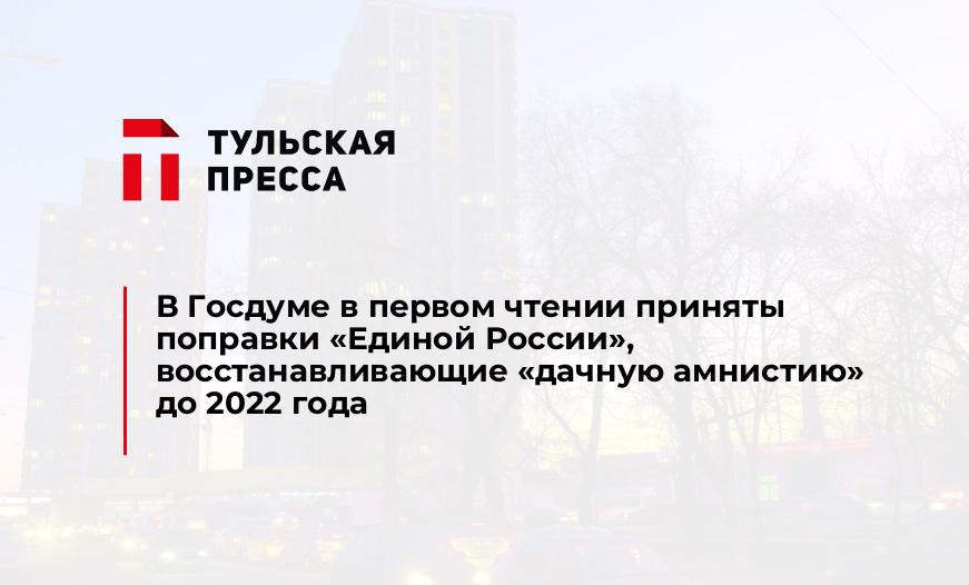 В Госдуме в первом чтении приняты поправки «Единой России», восстанавливающие «дачную амнистию» до 2022 года