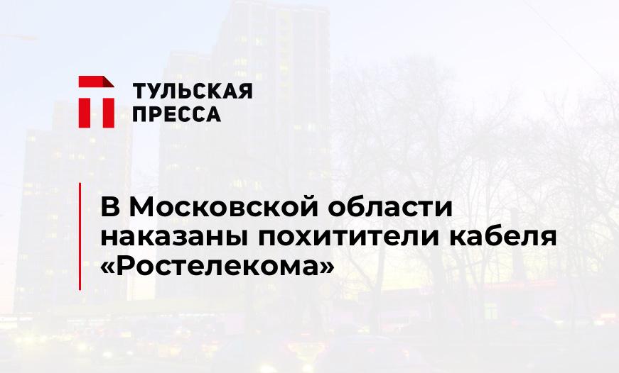 В Московской области наказаны похитители кабеля «Ростелекома»