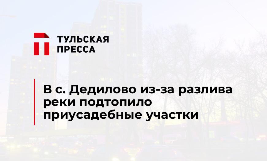 В с. Дедилово из-за разлива реки подтопило приусадебные участки