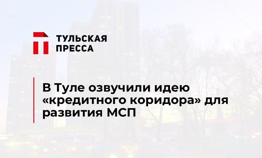 В Туле озвучили идею "кредитного коридора" для развития МСП