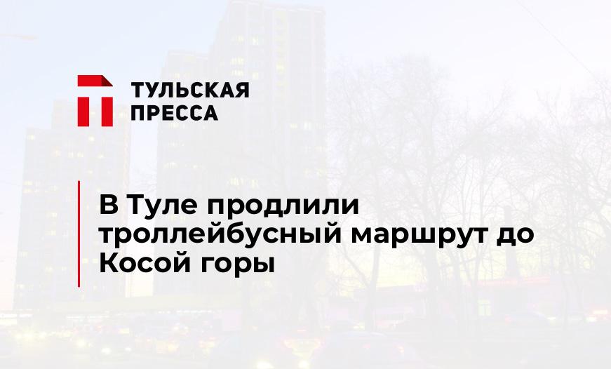 В Туле продлили троллейбусный маршрут до Косой горы