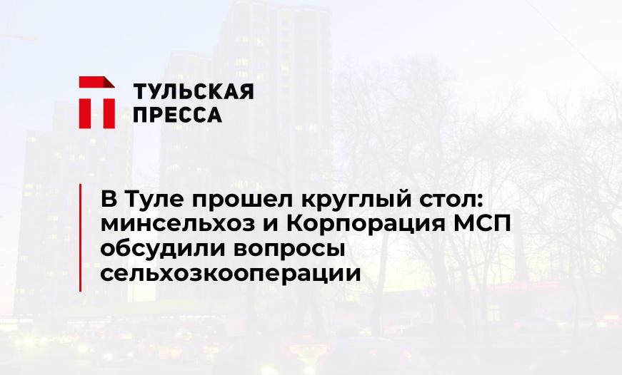 В Туле прошел круглый стол: минсельхоз и Корпорация МСП обсудили вопросы сельхозкооперации