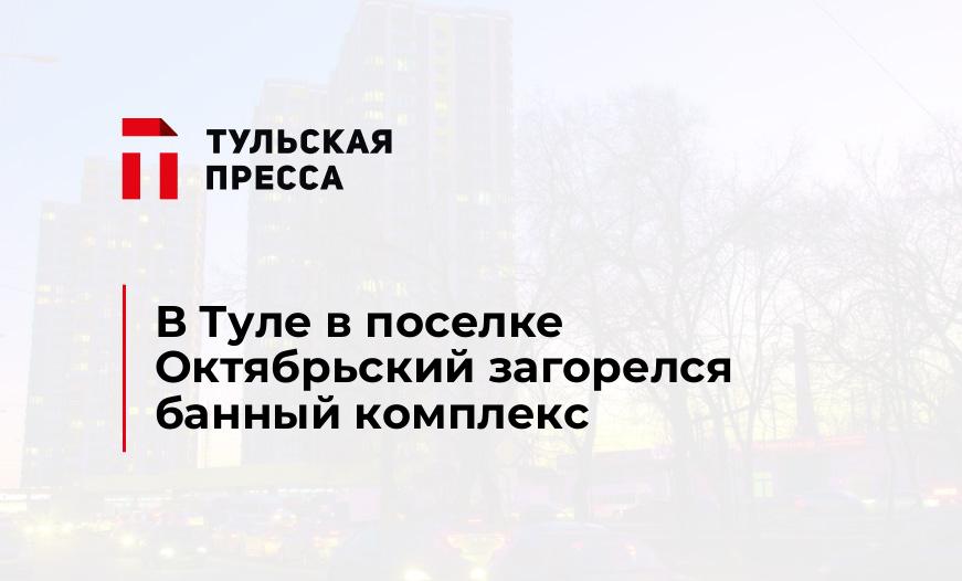 В Туле в поселке Октябрьский загорелся банный комплекс
