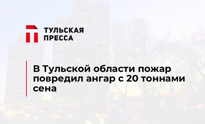 В Тульской области пожар повредил ангар с 20 тоннами сена