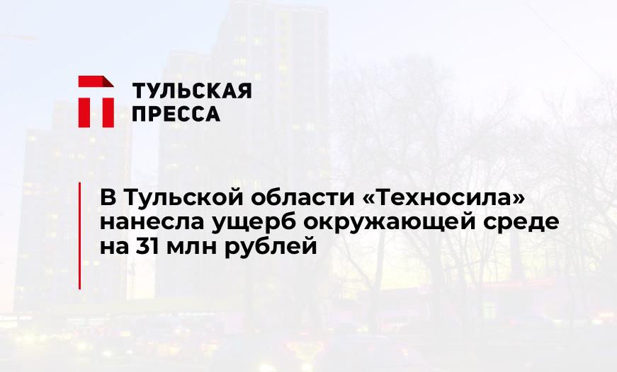 В Тульской области «Техносила» нанесла ущерб окружающей среде на 31 млн рублей