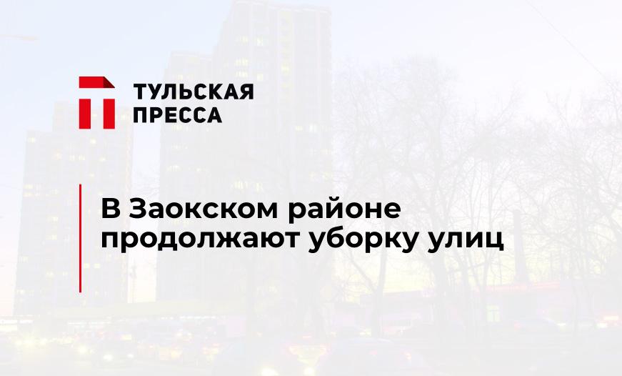 В Заокском районе продолжают уборку улиц