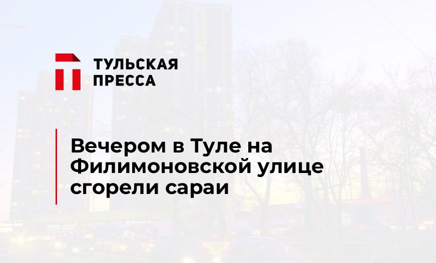 Вечером в Туле на Филимоновской улице сгорели сараи
