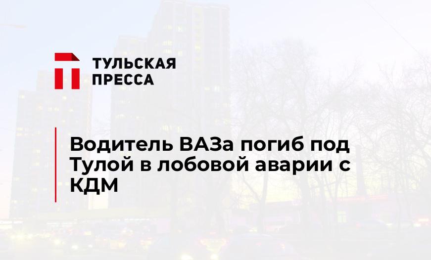 Водитель ВАЗа погиб под Тулой в лобовой аварии с КДМ