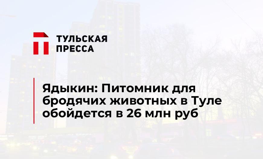 Ядыкин: Питомник для бродячих животных в Туле обойдется в 26 млн руб