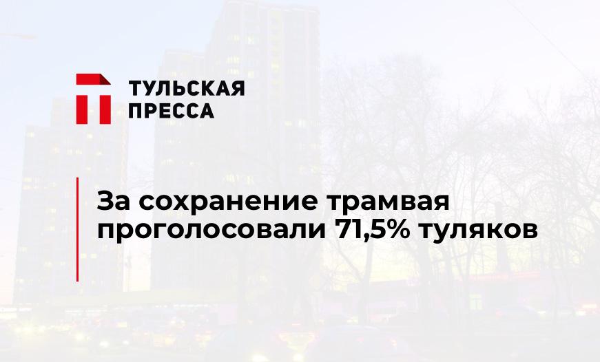 За сохранение трамвая проголосовали 71,5% туляков