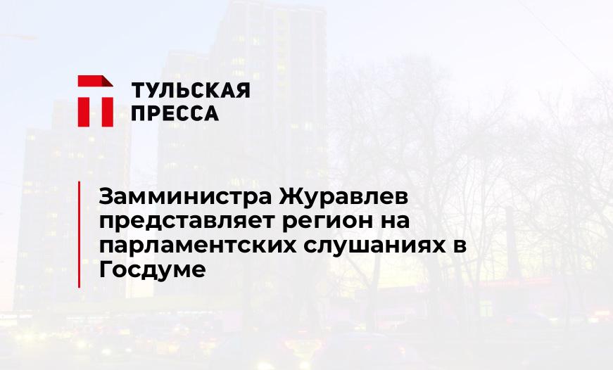 Замминистра Журавлев представляет регион на парламентских слушаниях в Госдуме