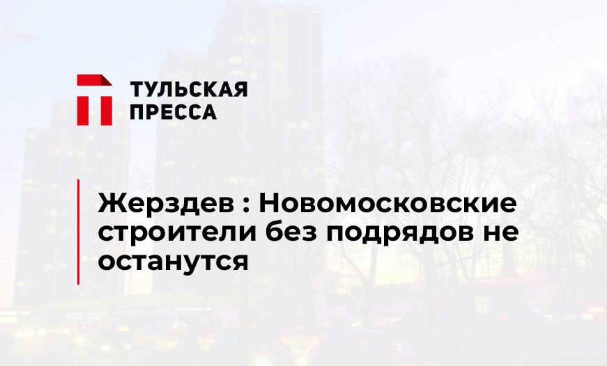Жерздев : Новомосковские строители без подрядов не останутся