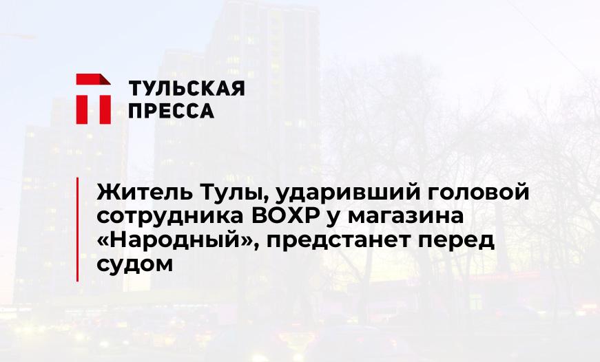 Житель Тулы, ударивший головой сотрудника ВОХР у магазина «Народный», предстанет перед судом