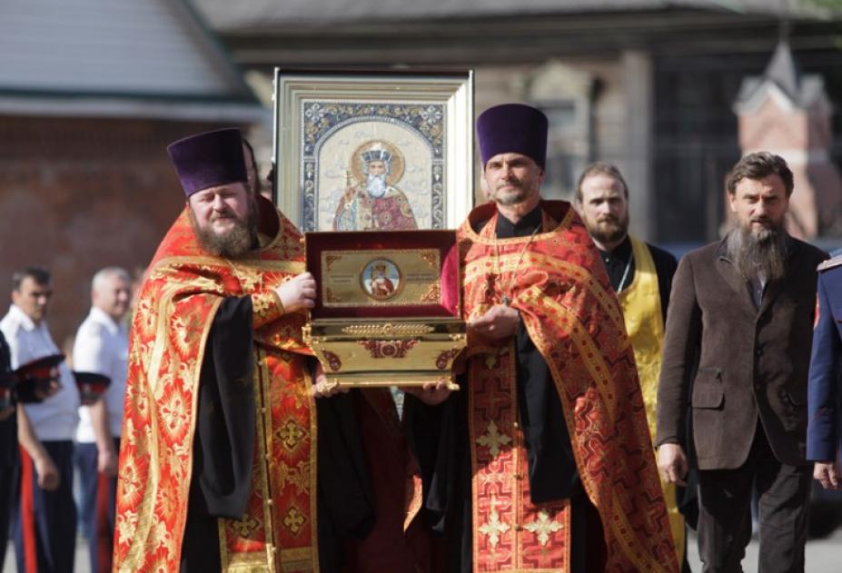 Мощи князя Владимира доставили во Всехсвятский собор Тулы