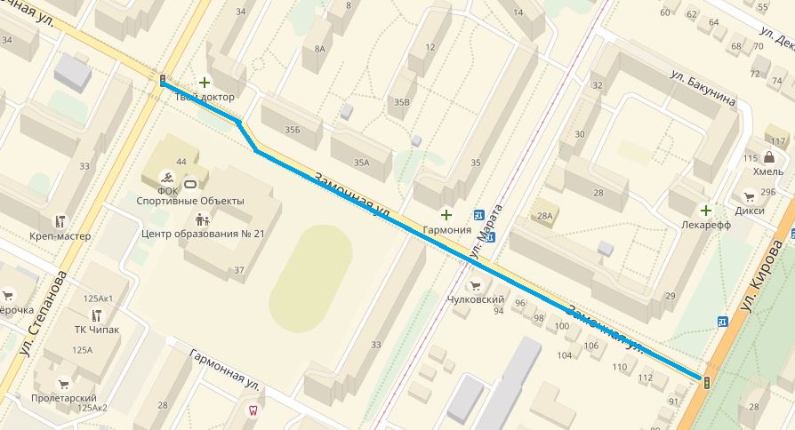 Тула улицы с односторонним движением карта