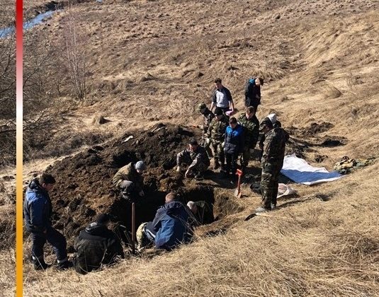 В Киреевском районе поисковики нашли останки двух солдат вермахта